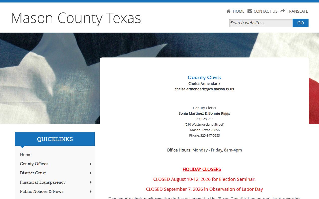 Mason County court case lookup information from the combined clerk