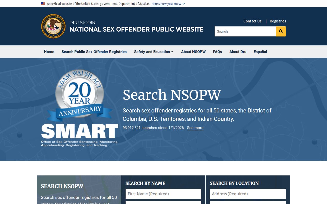 Mason County sex offender lookup through the national NSOPW search